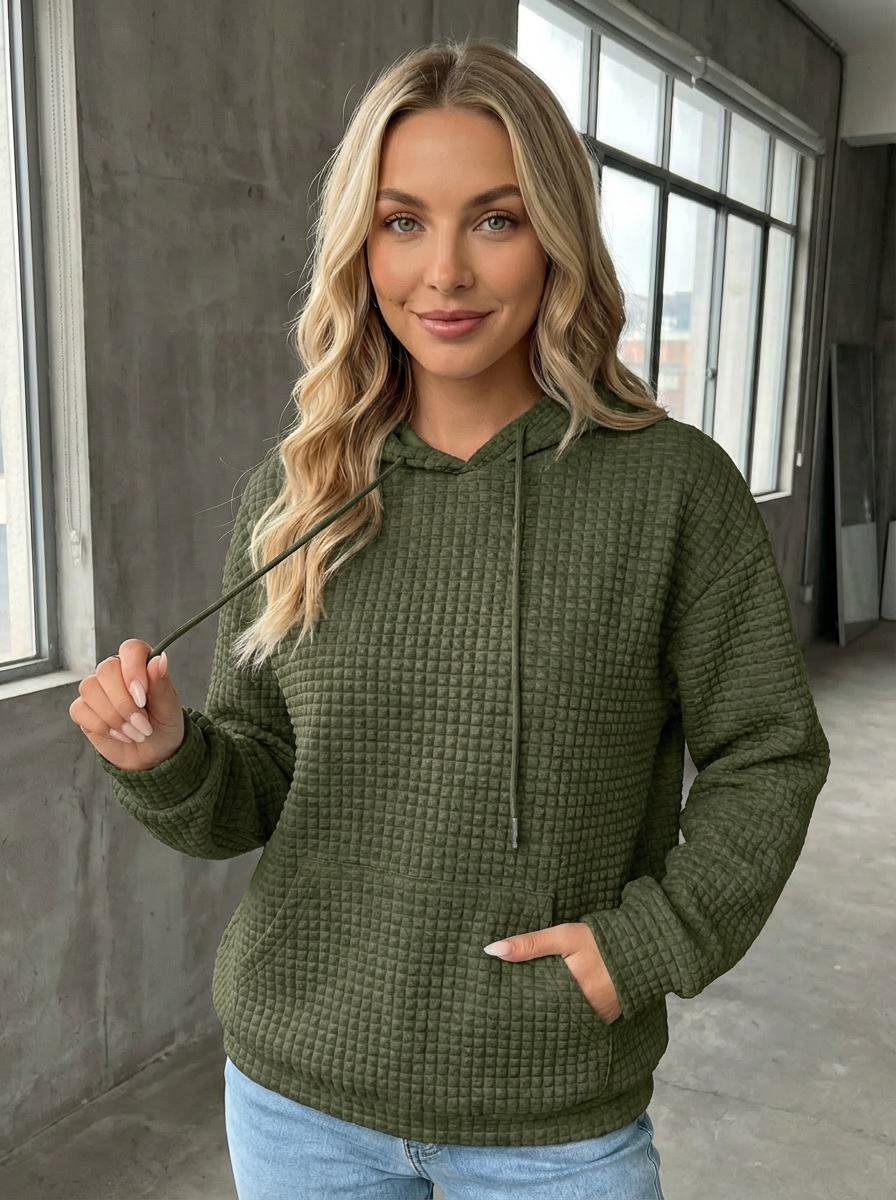 Waffle Knit Hoodie